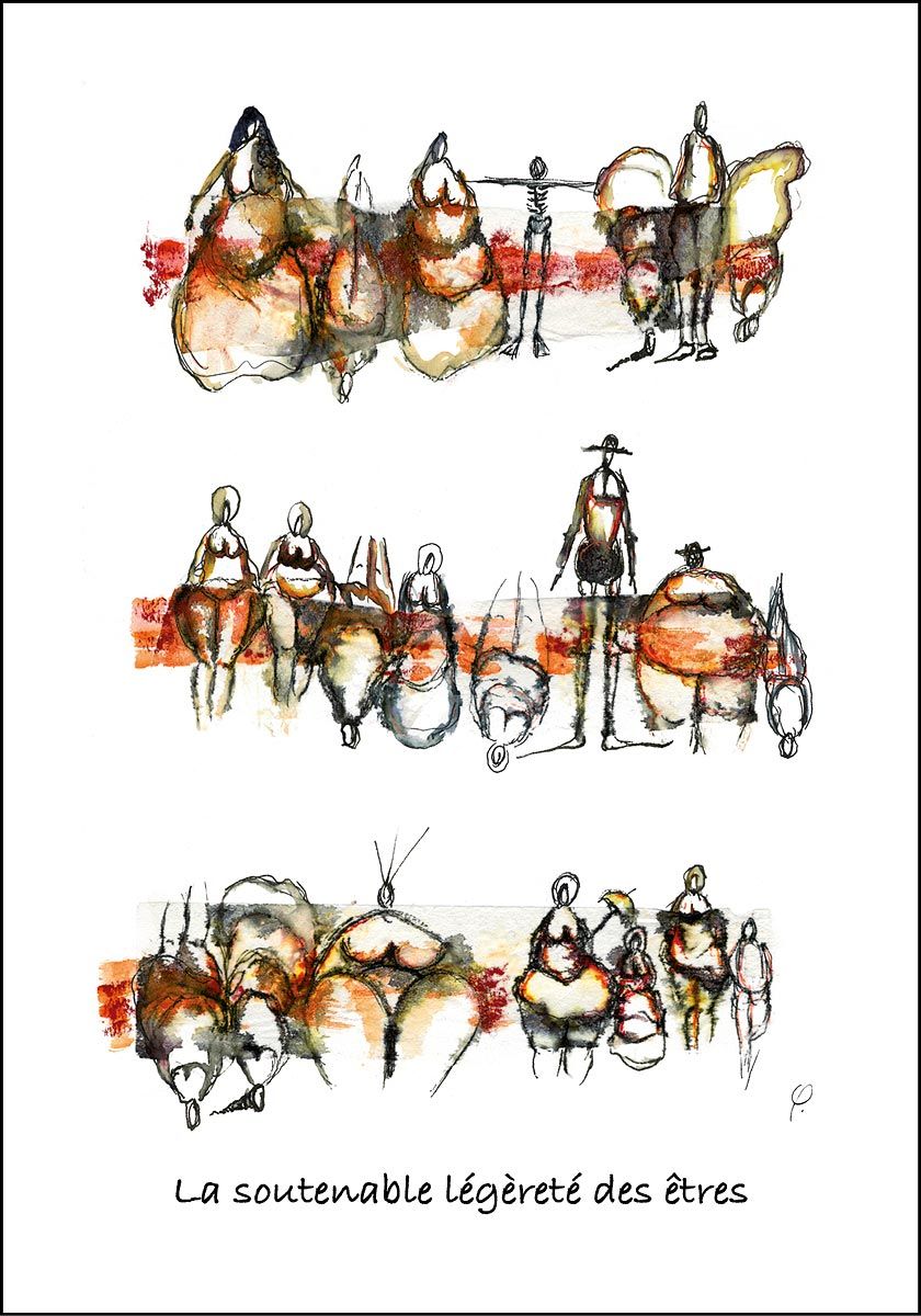 Philippe Quoturel : carte postale "Le petit monde des Opilants" série 1 (2005)